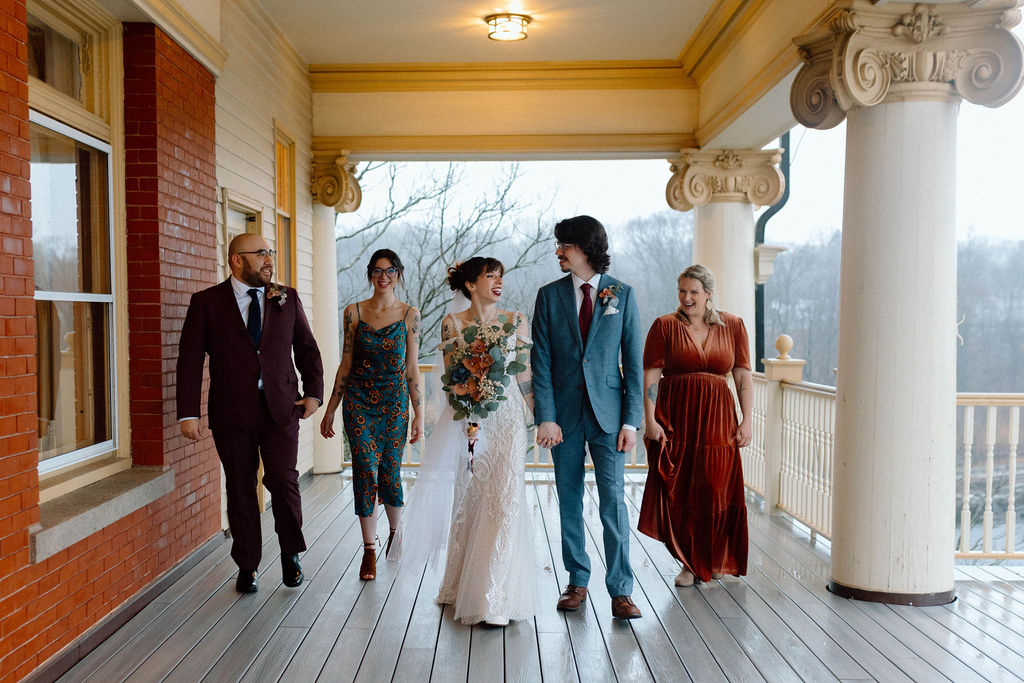 Boho Wedding Party Inspiration, Dreamy, Rainy Wedding at Squantum Association, Riverside RI // Grace Kimmell Photography, Newport Rhode Island Wedding Photographer 